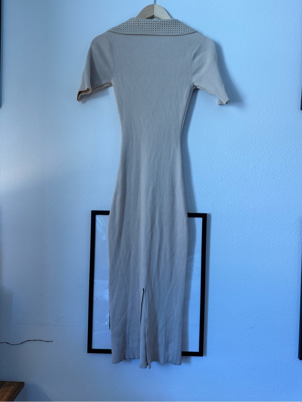 Caroline Constas Sand Polo Knit Midi Dress - Picture 3 of 3